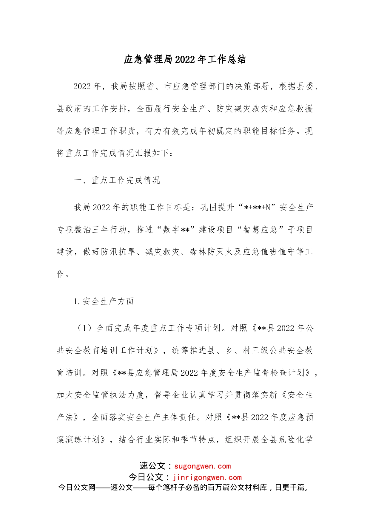 应急管理局2022年工作总结_第1页