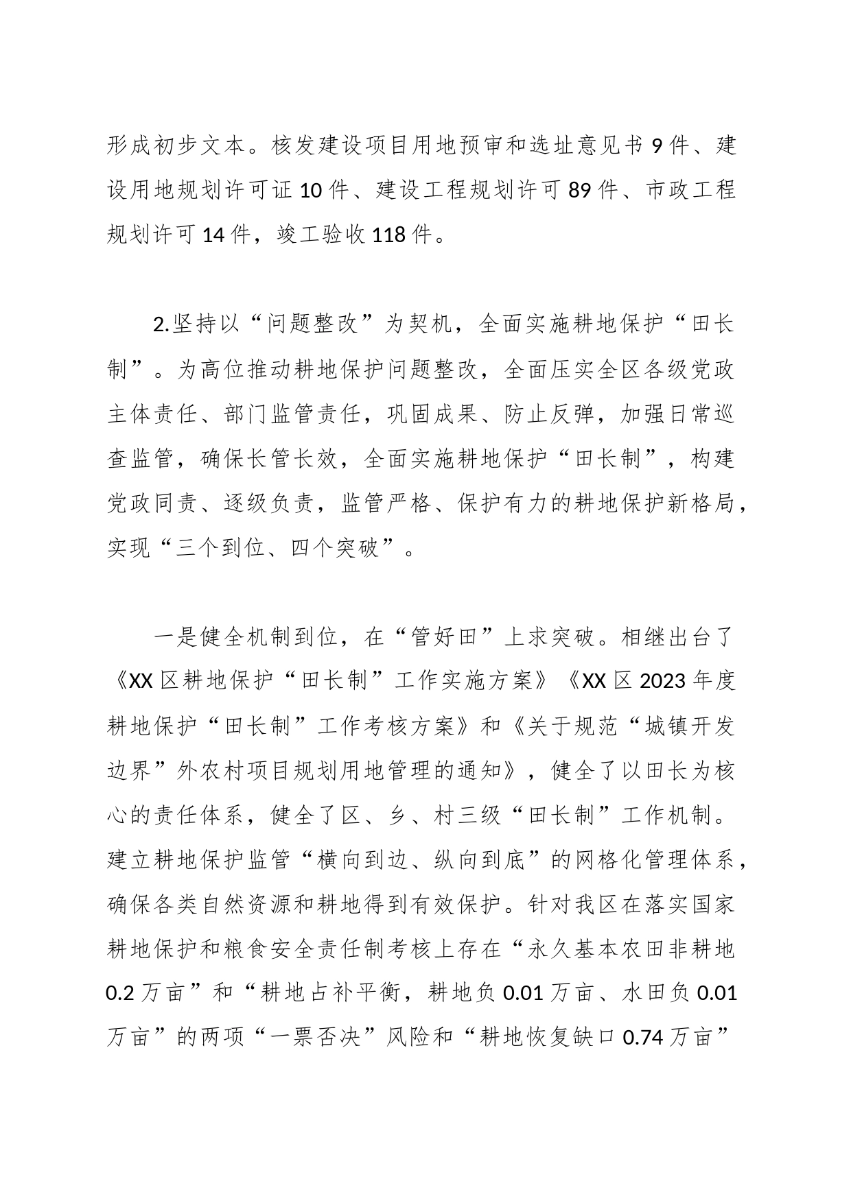 市自然资源局XX区分局2023年工作总结及2024年工作计划_第2页