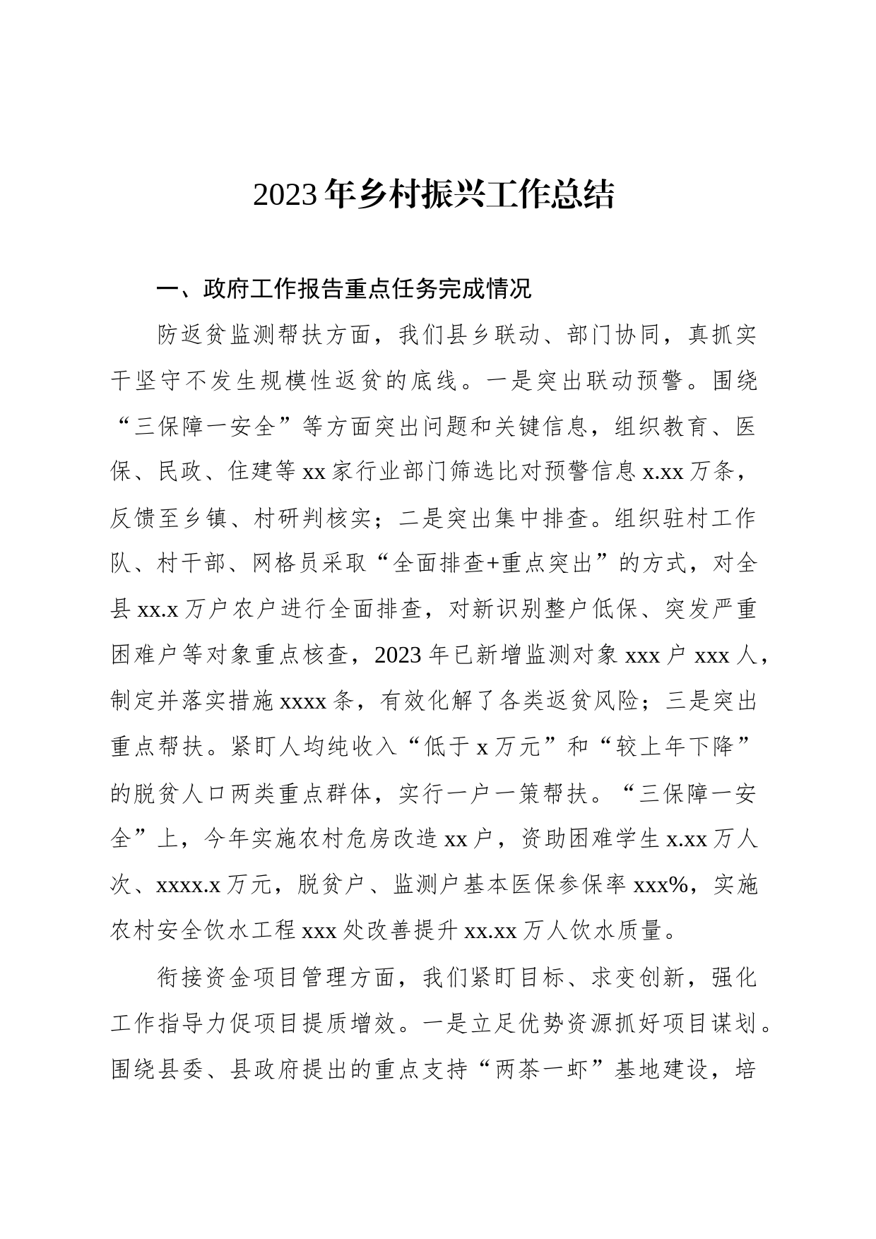 2023年乡村振兴工作总结及工作计划汇编_第2页