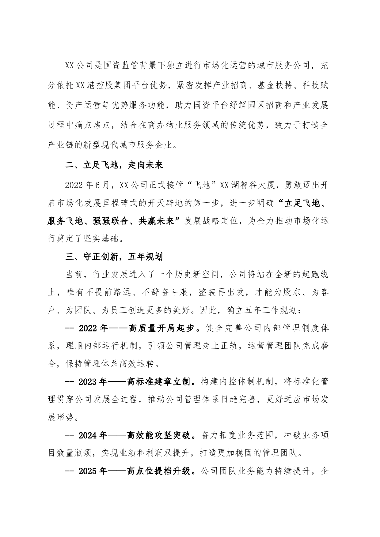 公司总经理情况汇报_第2页