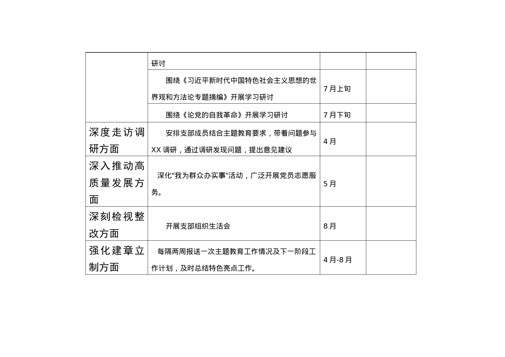 主题教育支部学习计划表_第2页