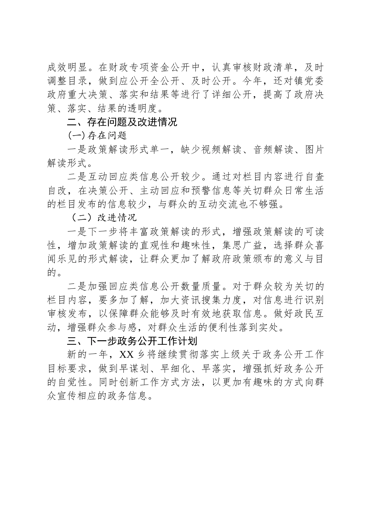 乡2023年政务公开工作总结(20231220)_第2页