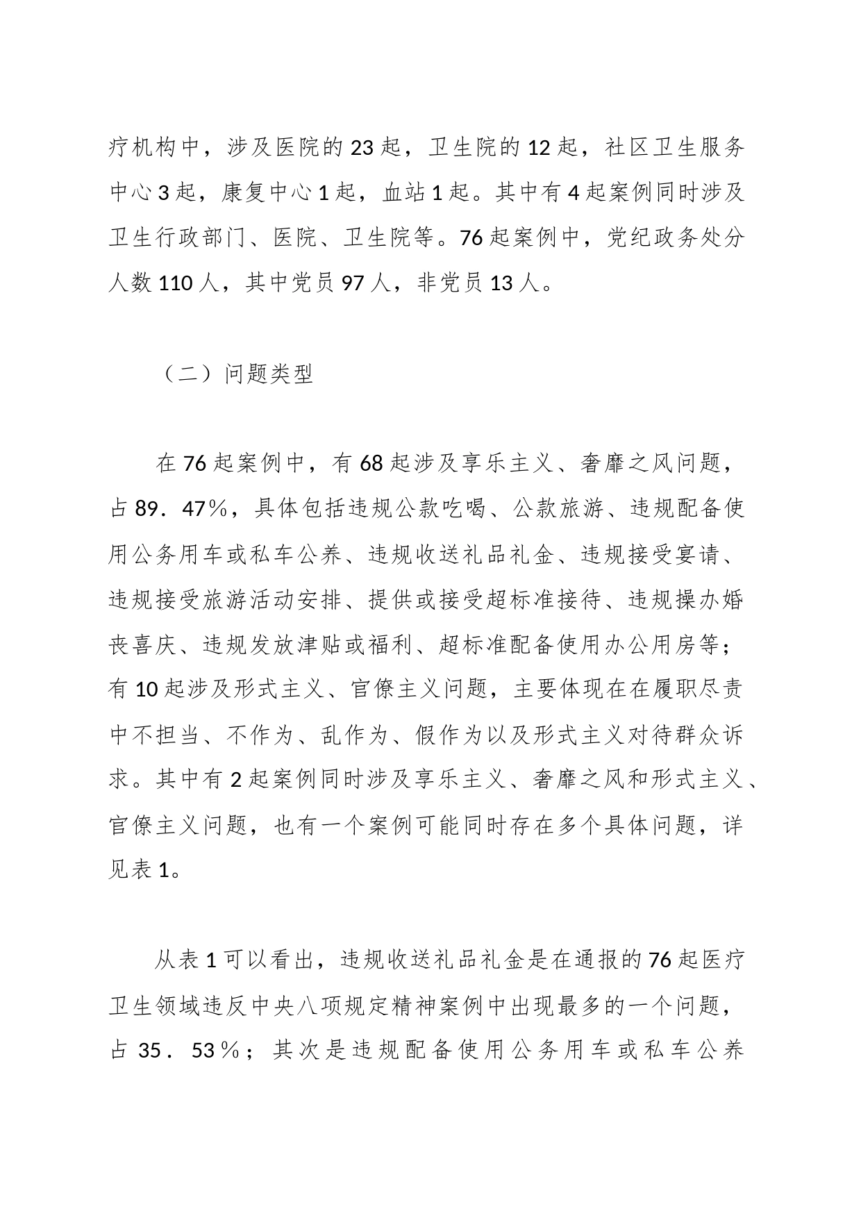 关于医疗卫生领域违纪违规案例分析违反中央八项规定精神问题的分析报告_第2页