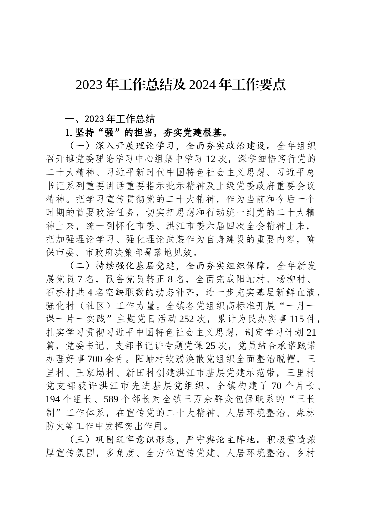 2023年工作总结及2024年工作要点(20231219)_第1页