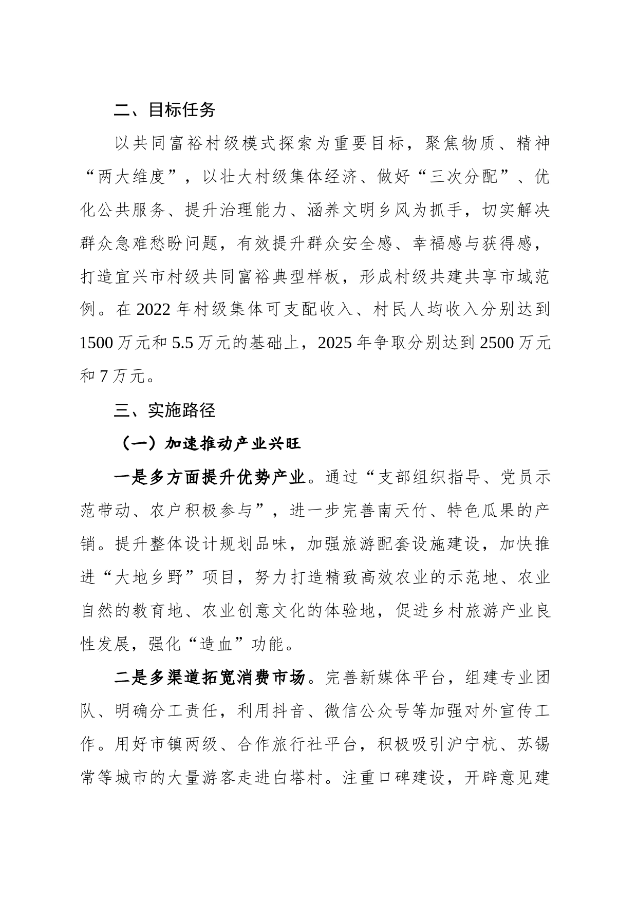 “一村一策”行动方案（xx村）_第2页