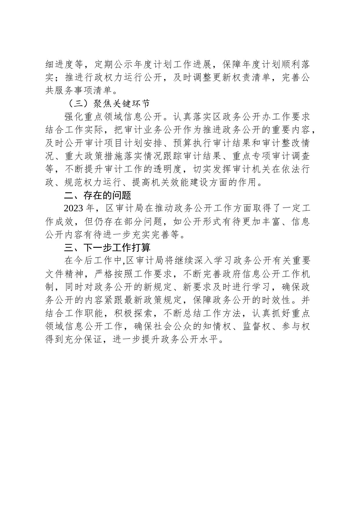 审计局2023年度政务公开工作总结(20231227)_第2页