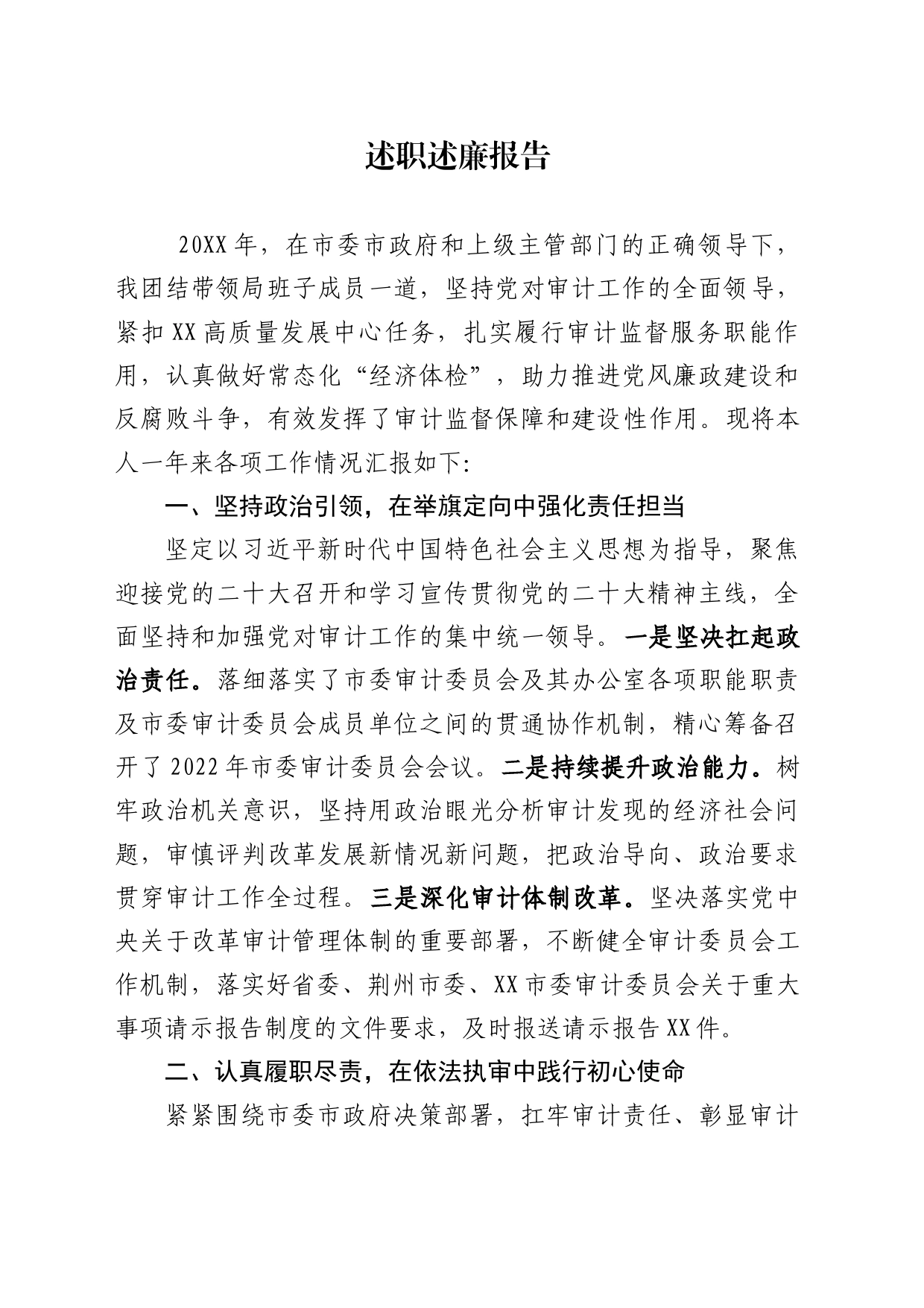 审计系统党组书记述职述廉报告_第1页