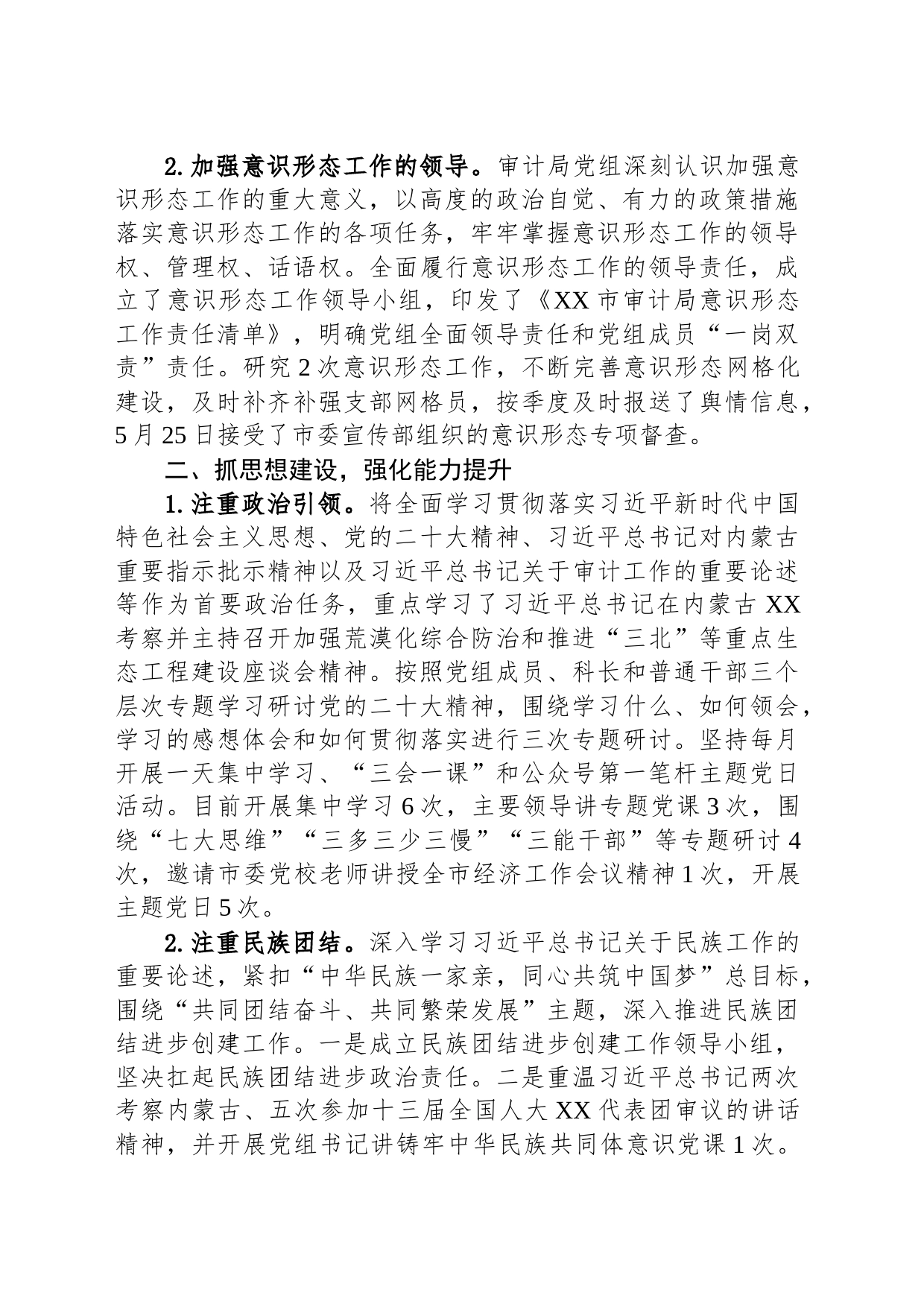 市审计局2023年党建工作总结_第2页