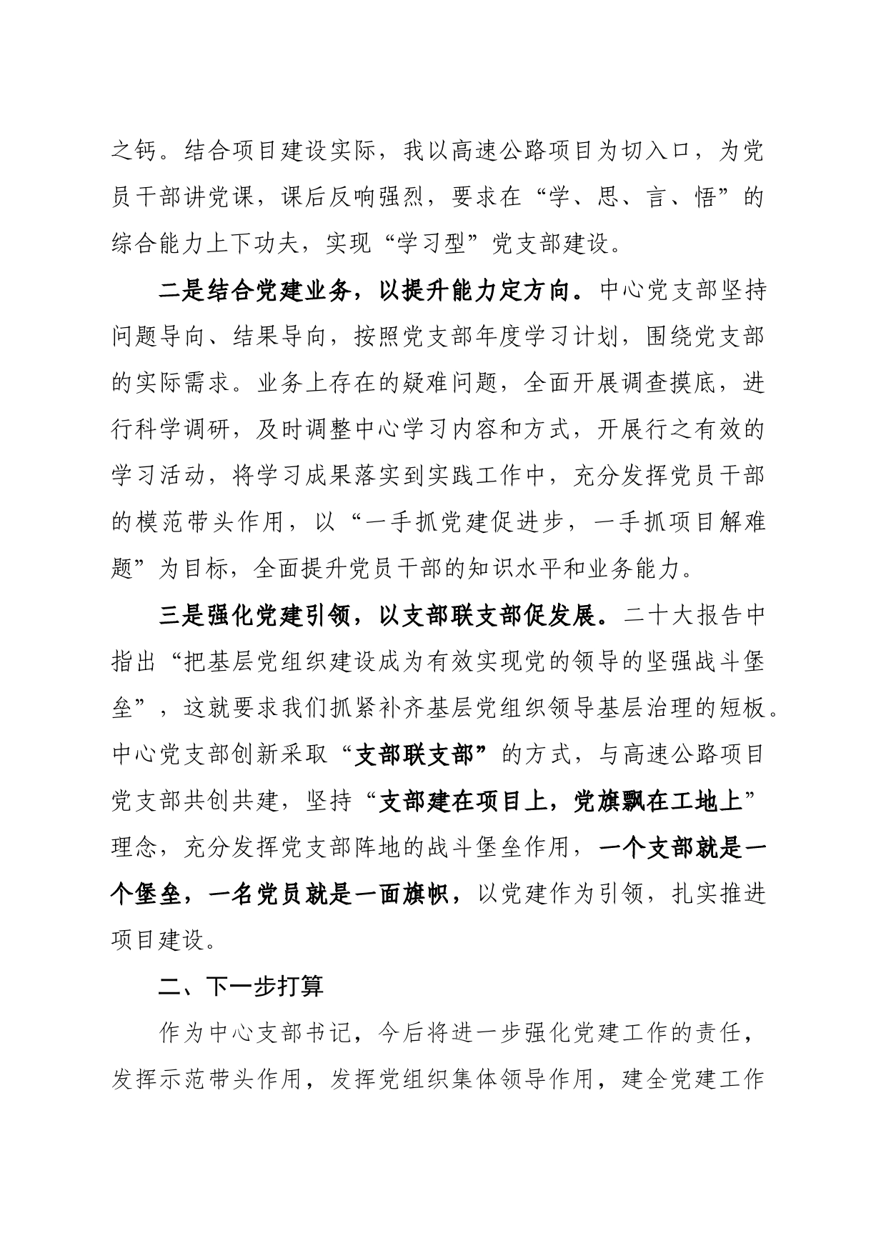 2023年项目建设中心党支部典型发言_第2页