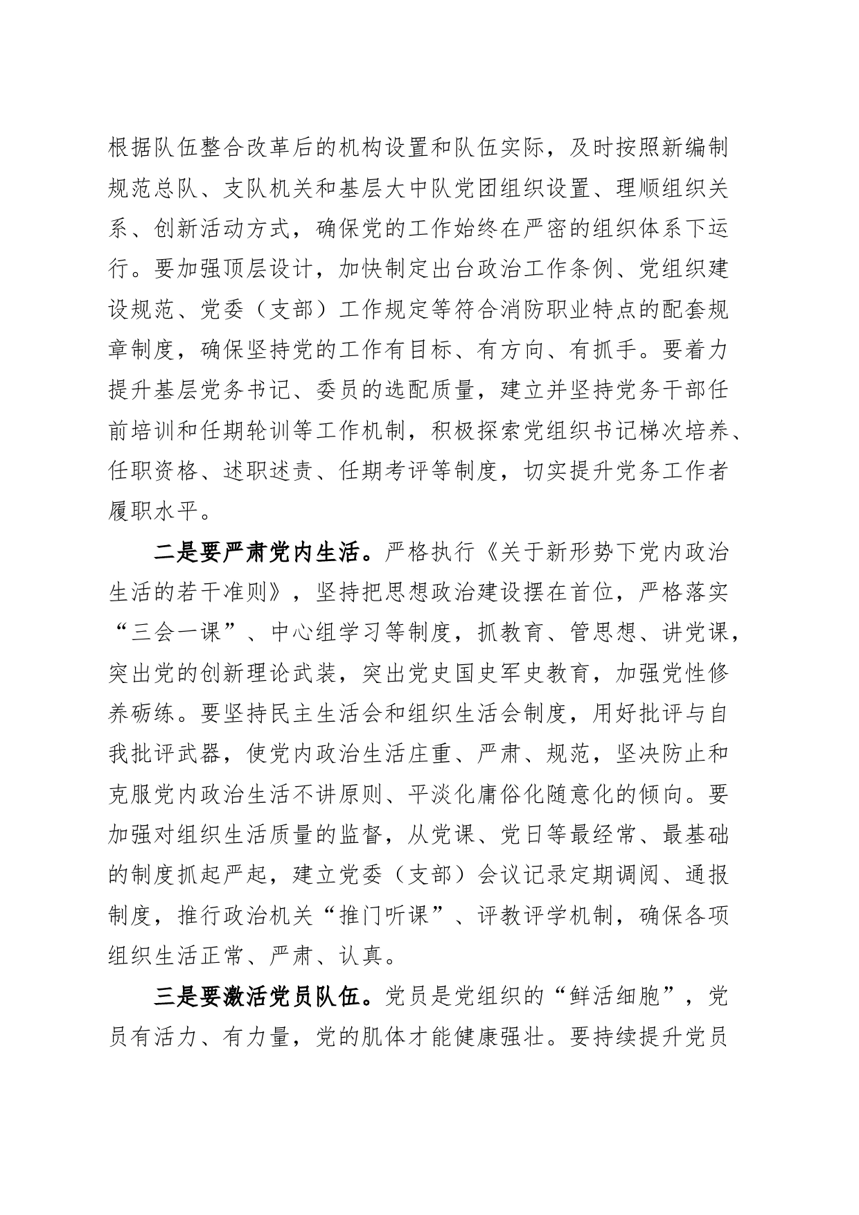 消防党建引领推动事业高质量发展工作汇报党建总结报告经验材料_第2页