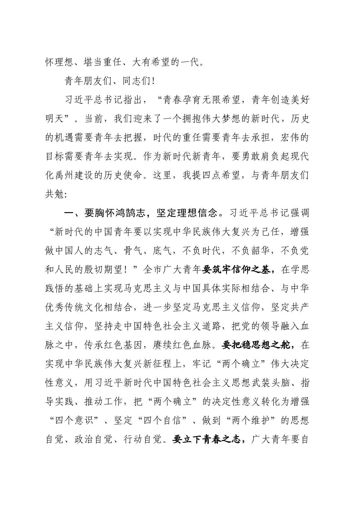 青联会开幕式讲话_第2页