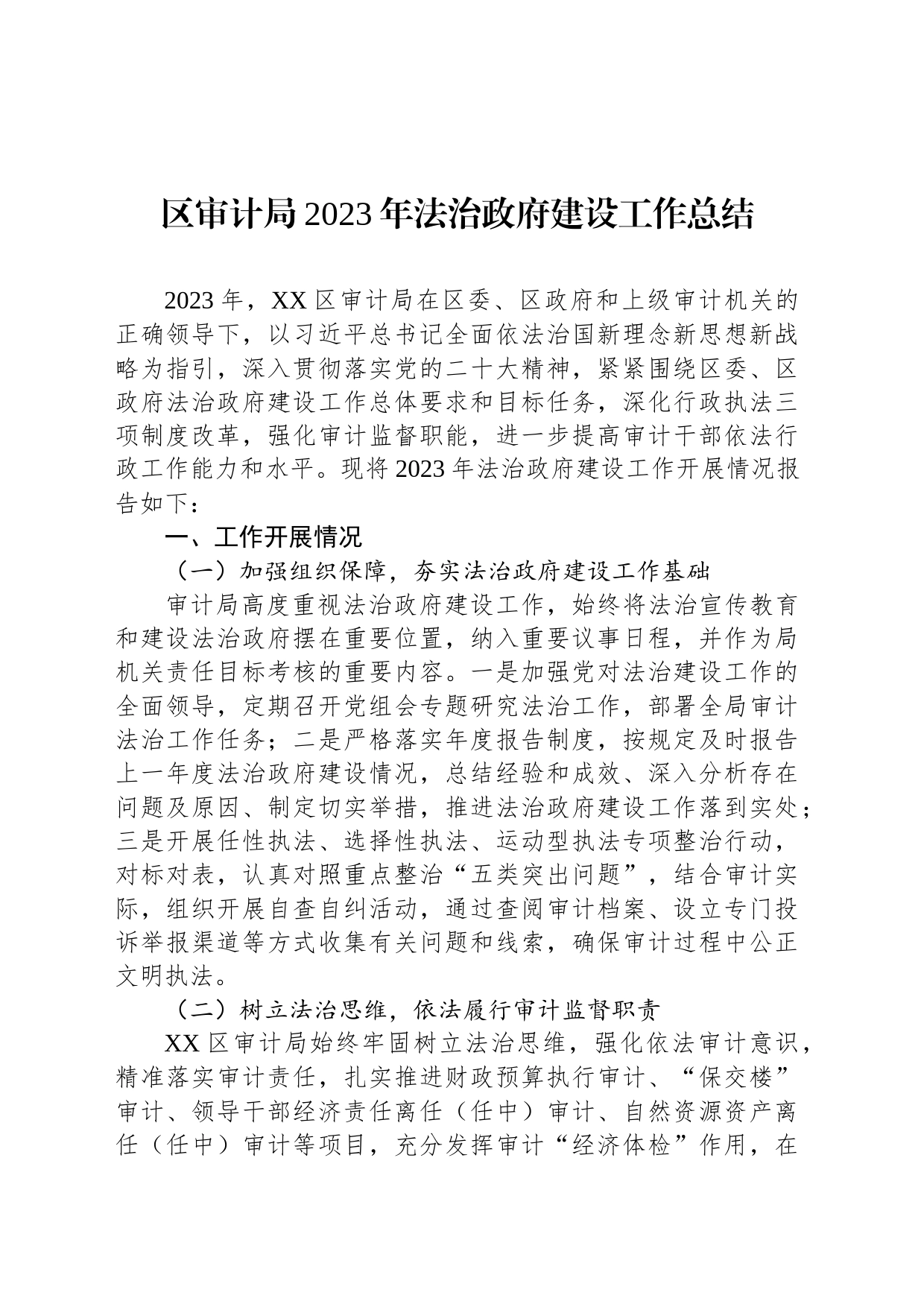 审计局2023年度工作总结汇编（5篇）_第2页