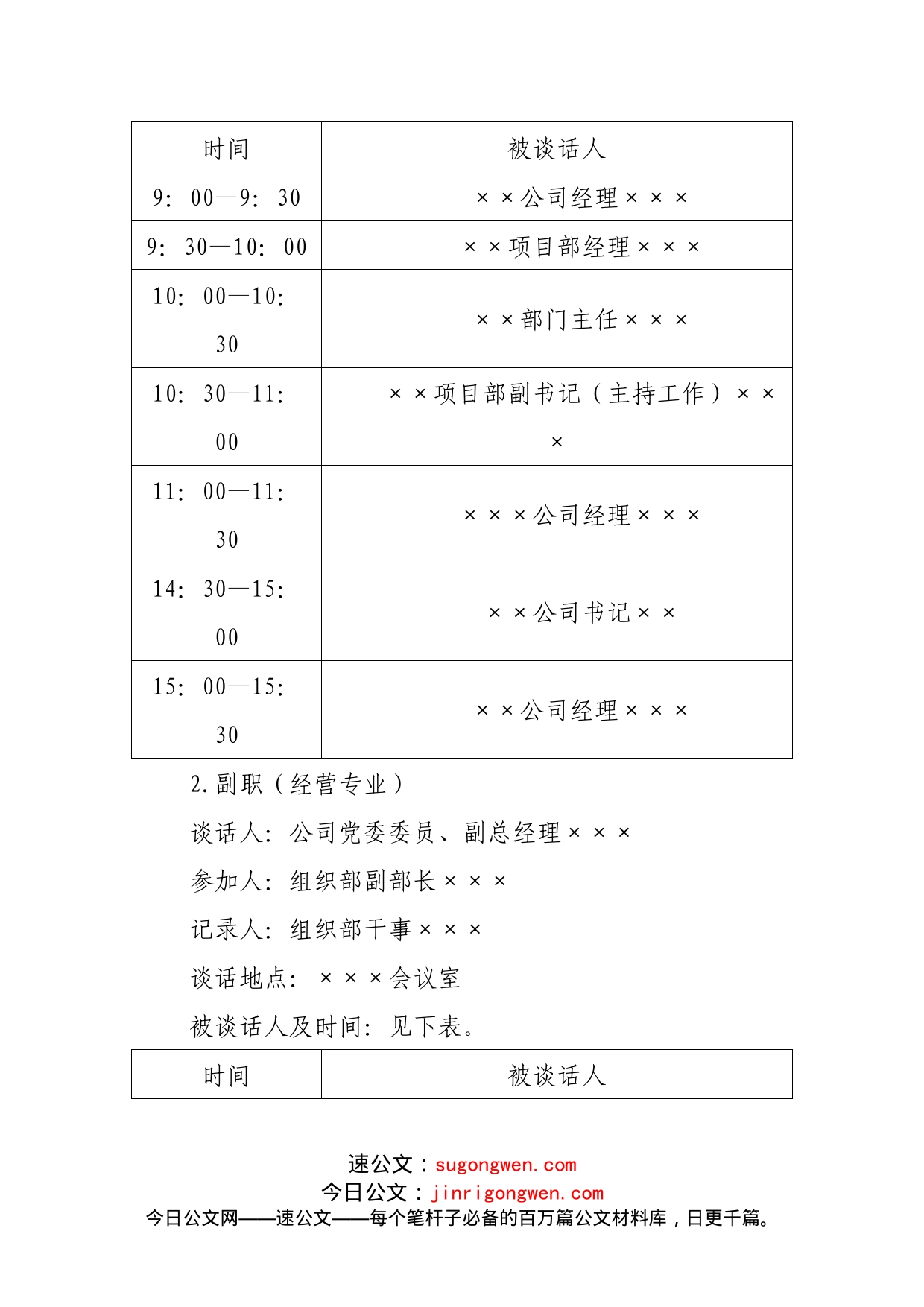 任前廉政谈话及任职谈话工作方案_第2页