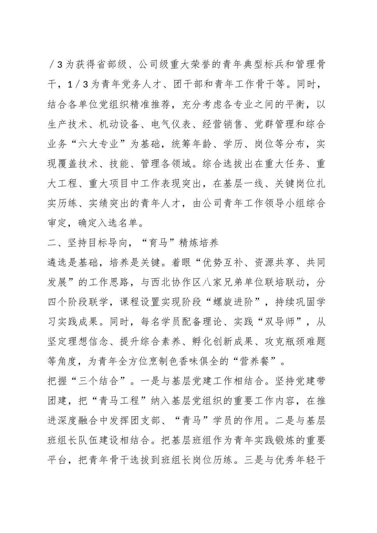 公司党委书记在集团“青马工程”推进表彰大会上的发言_第2页