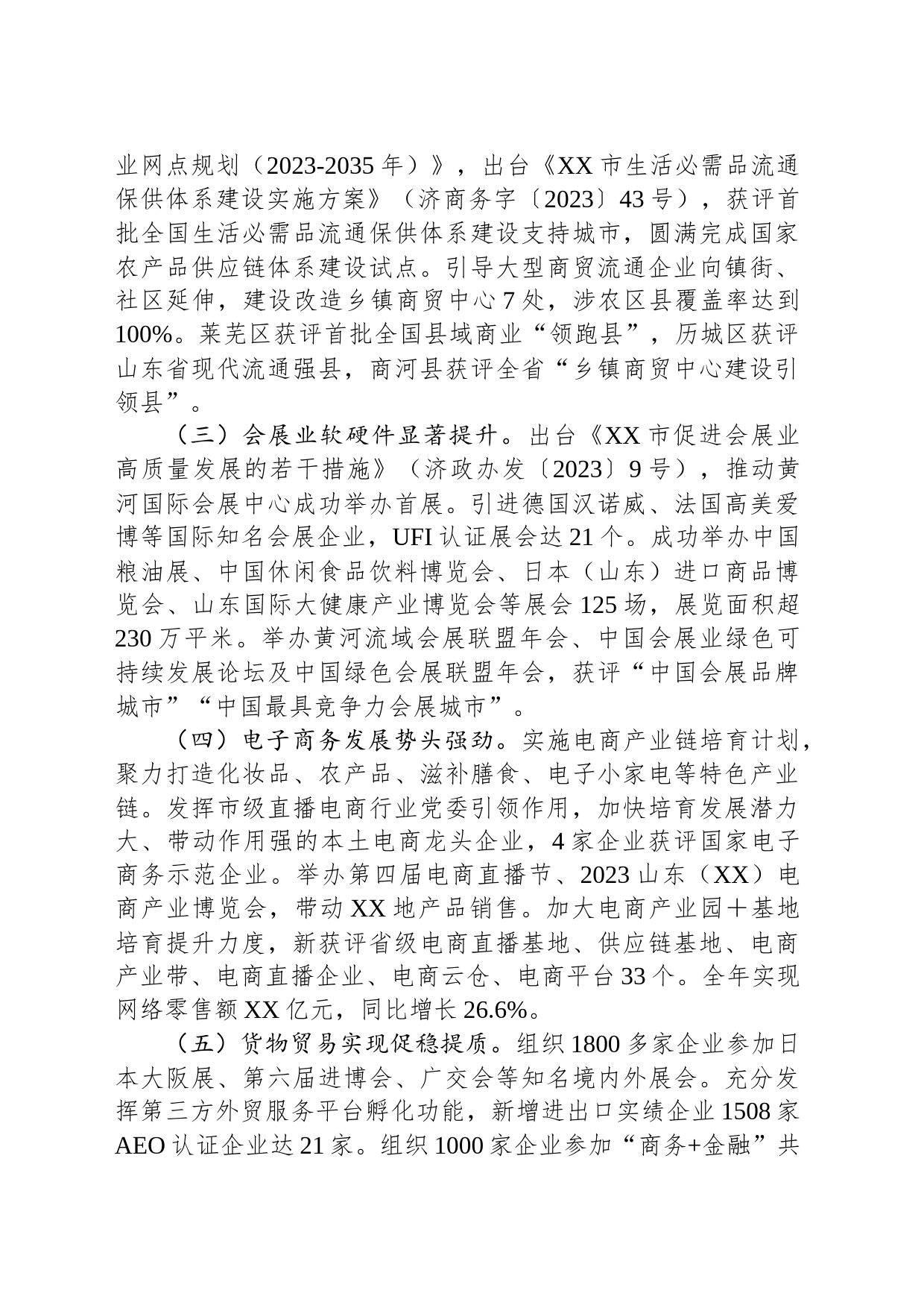 市商务局2023年度工作总结(20240130)_第2页