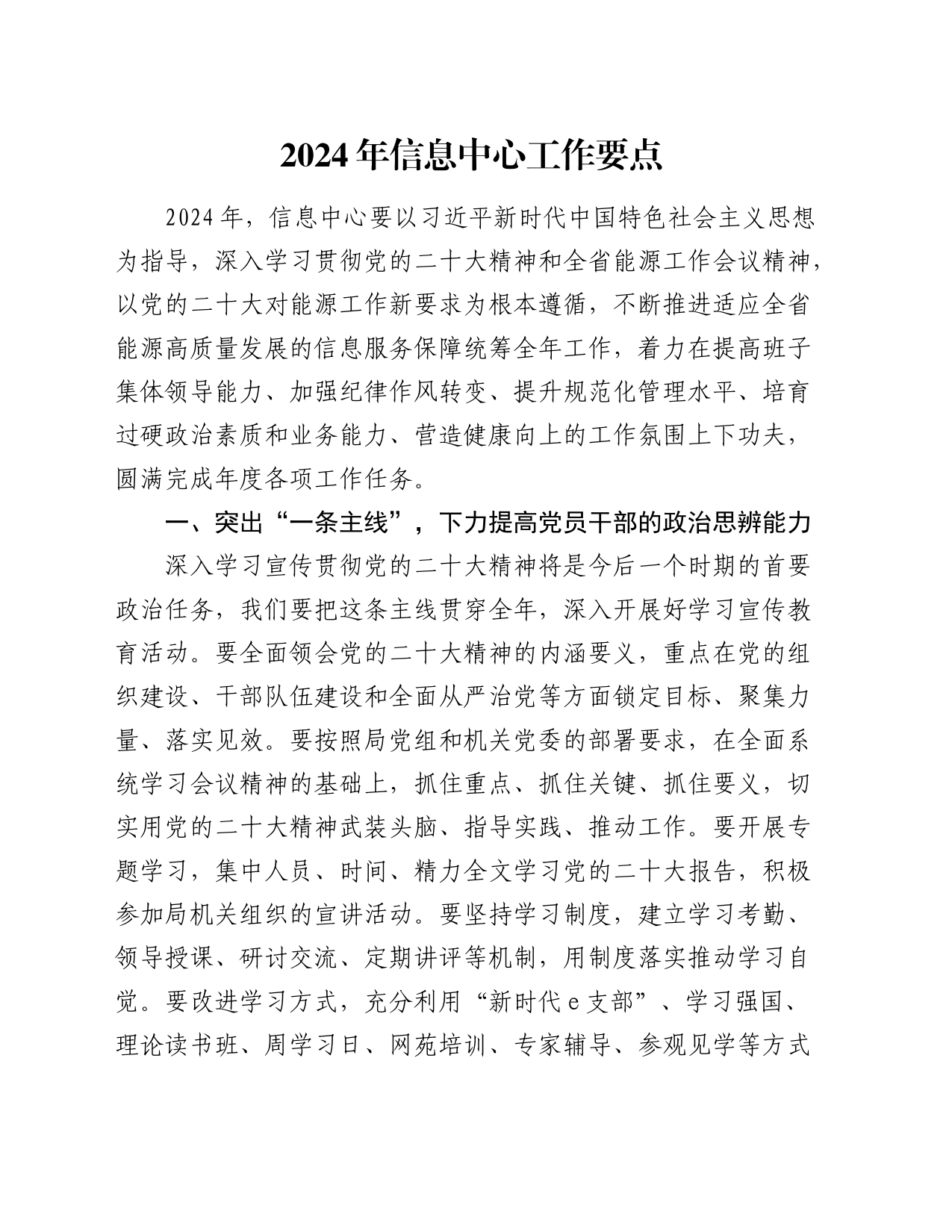 2024年信息中心工作要点_第1页