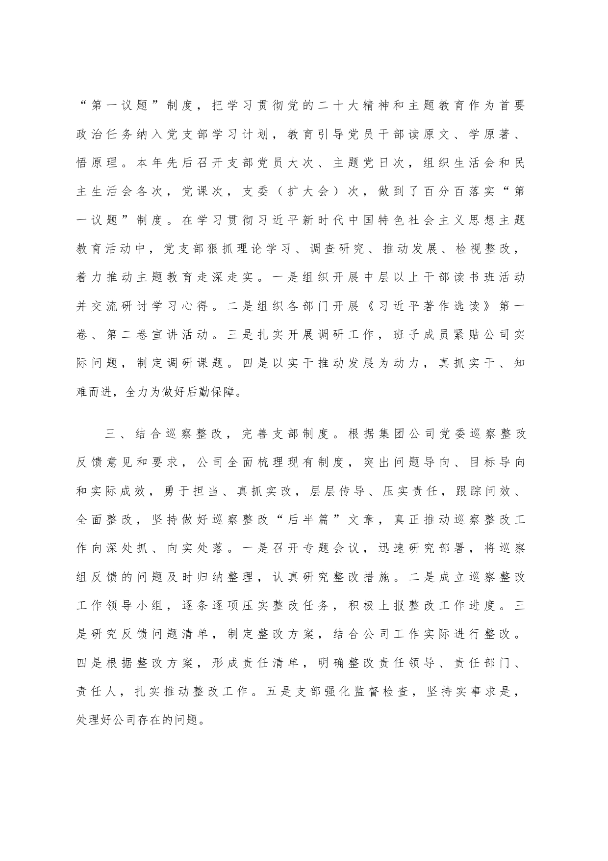 2023年公司支部党建工作总结_第2页