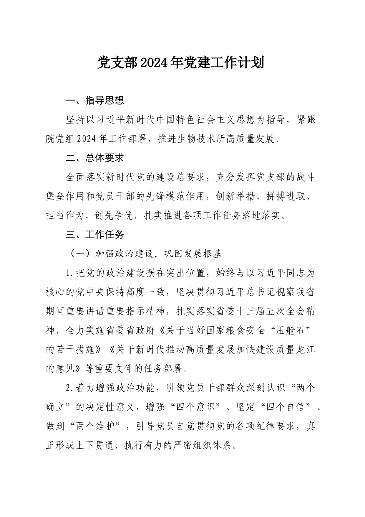 2024年党建工作计划_第1页
