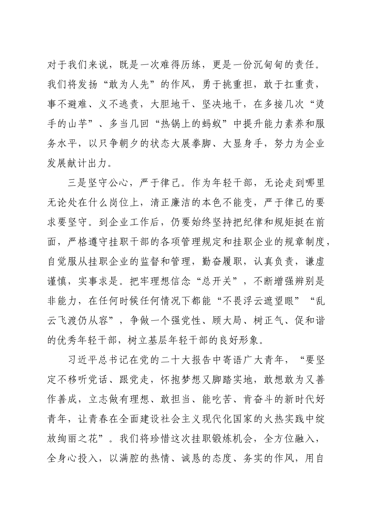 挂职干部表态发言_第2页