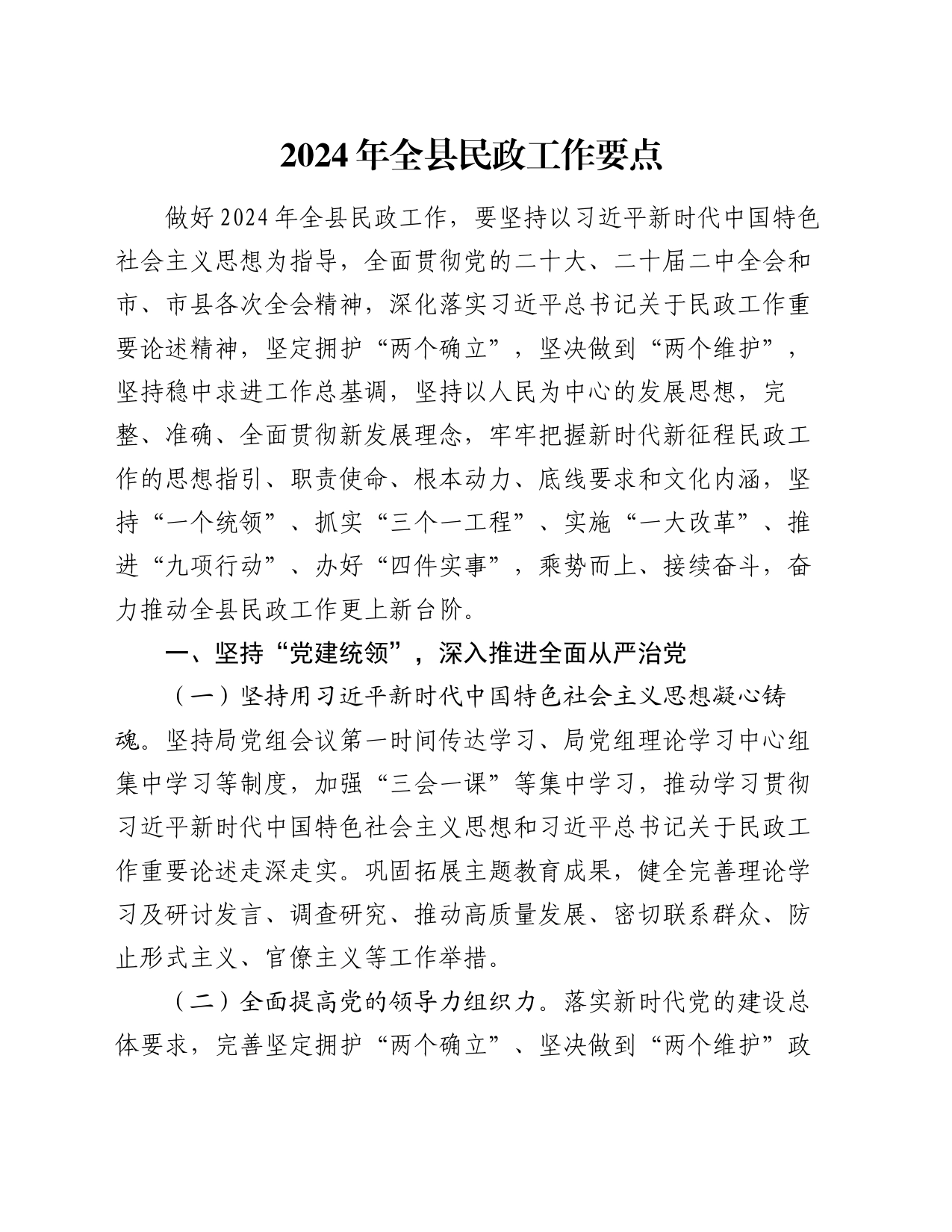 2024年全县民政工作要点_第1页