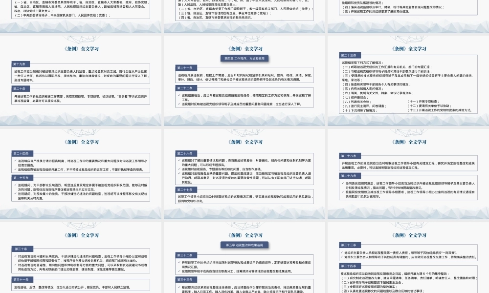 2024年新修订巡视工作条例党课PPT