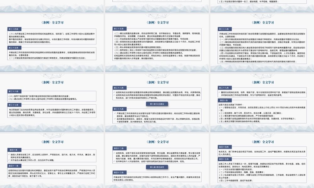 2024年新修订巡视工作条例党课PPT