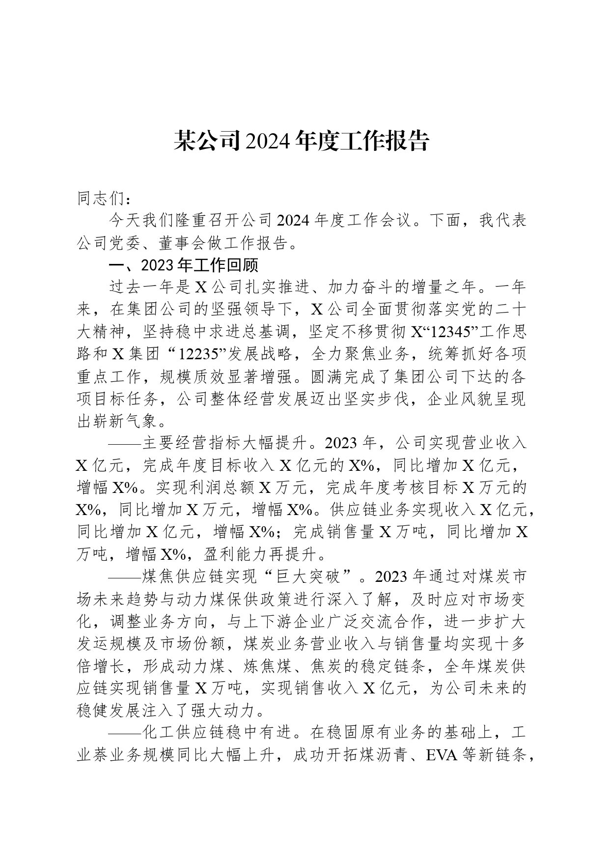 某公司2024年度工作报告_第1页