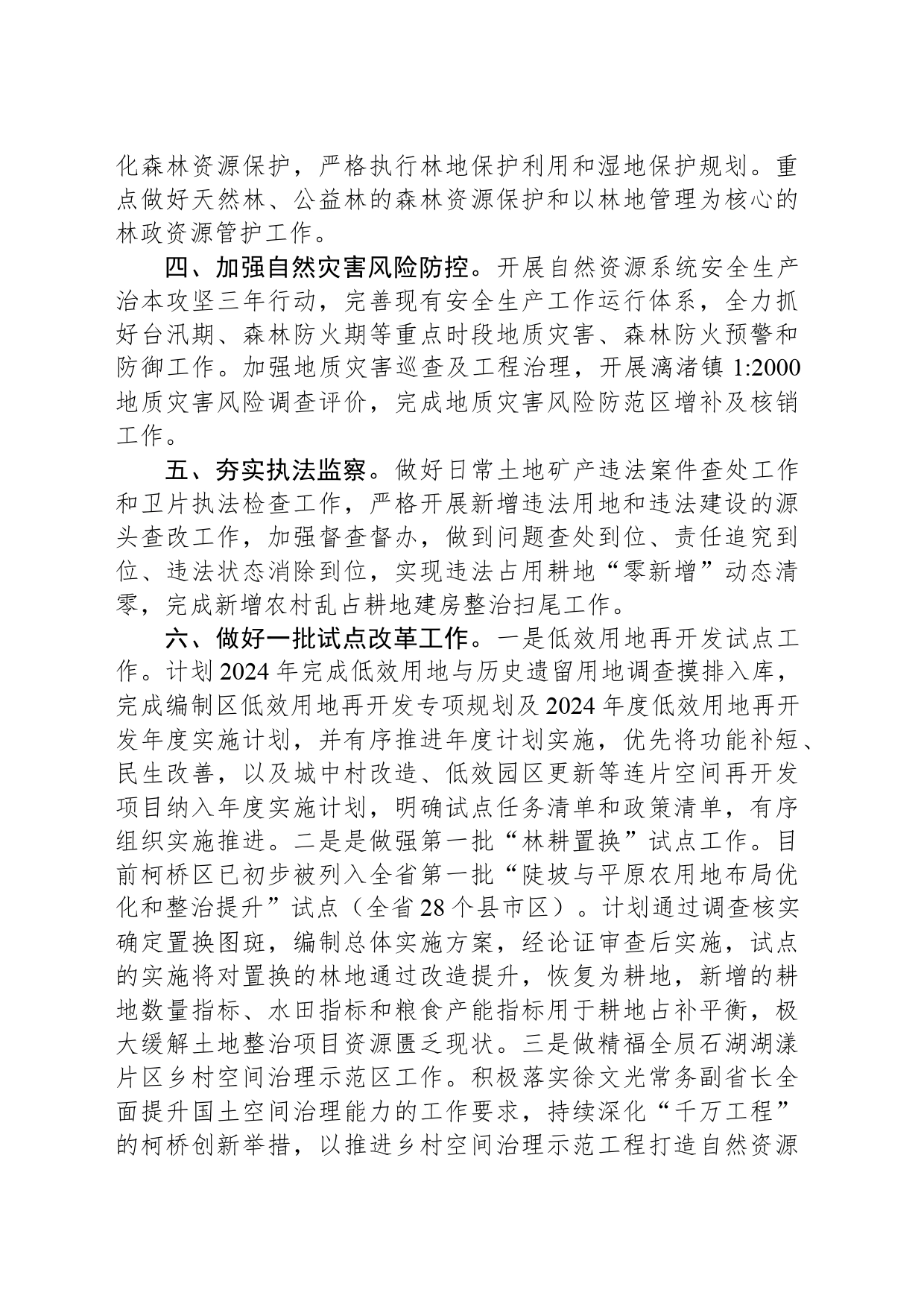 区自然资源分局2024年工作计划(20240325)_第2页