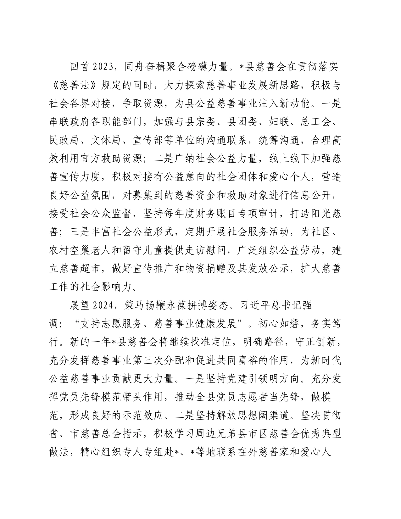 某县慈善会工作汇报_第2页