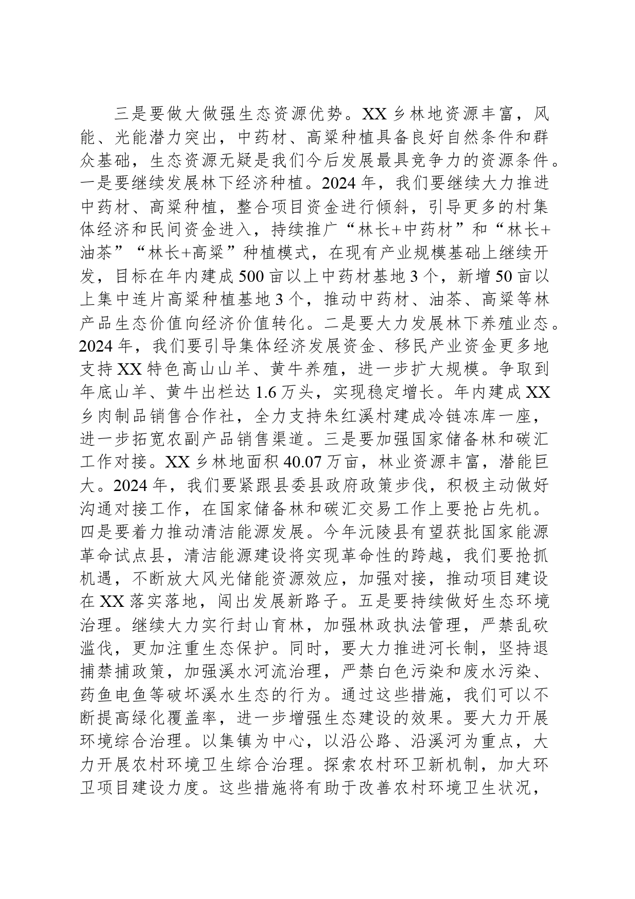 XX乡2024年工作计划（20240401）_第2页