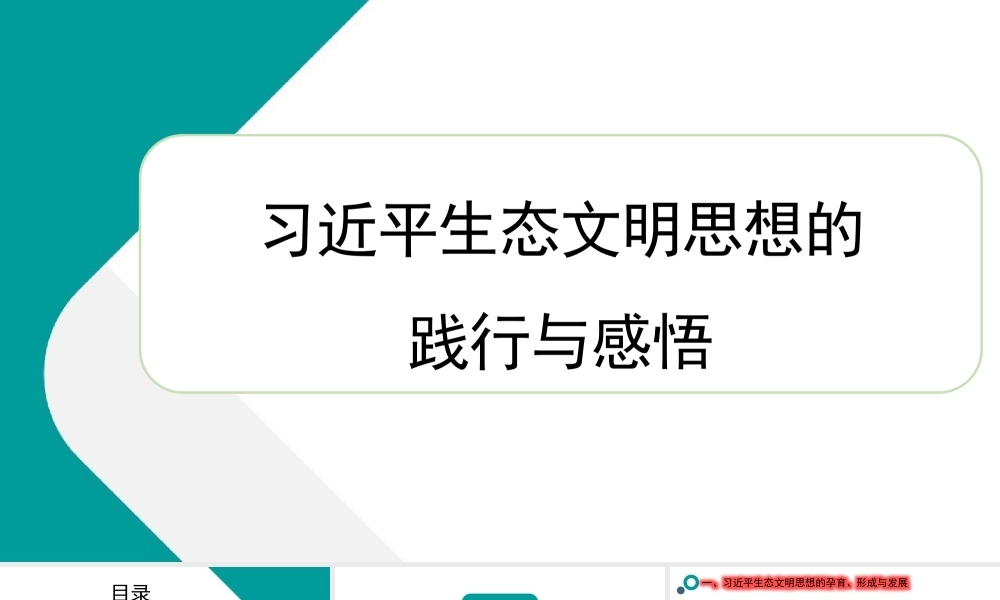 学习贯彻生态文明思想精神心得体会（PPT）