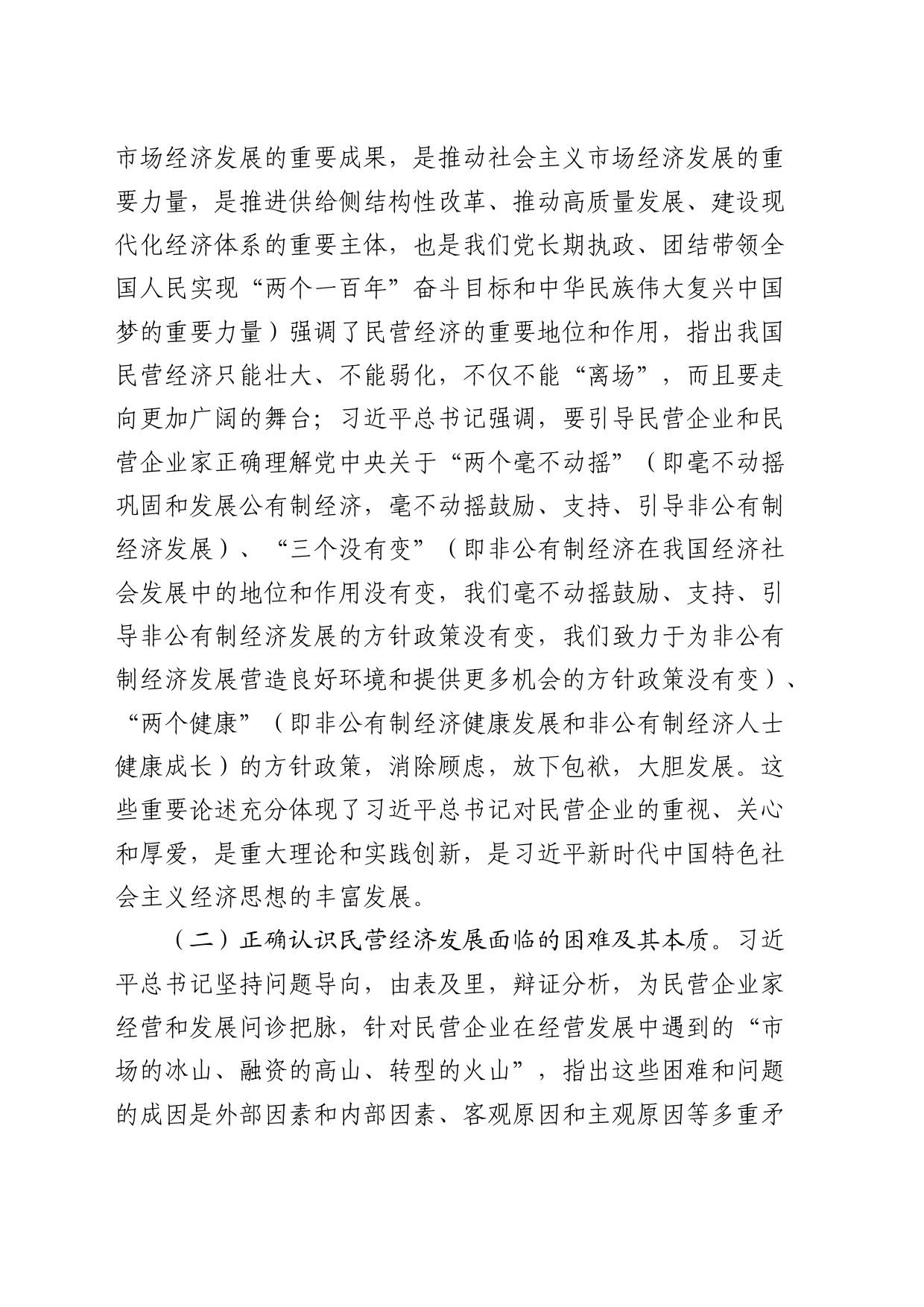 贯彻总书记关于促进民营经济发展的重要论述及我市落实意见的汇报_第2页