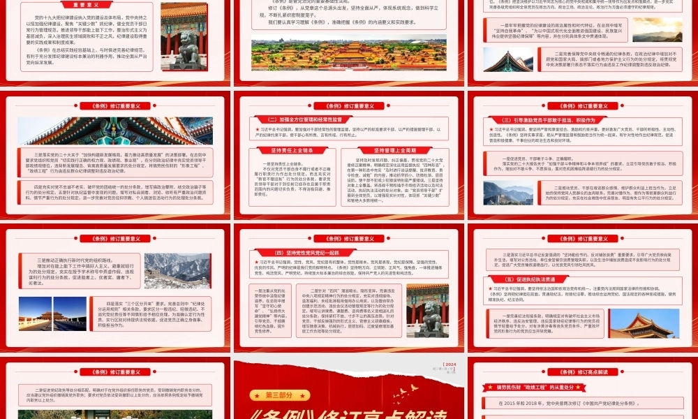 党纪学习教育PPT课件：新版《中国共产党纪律处分条例》宣讲提纲（重要意义、亮点解读、学习要求）