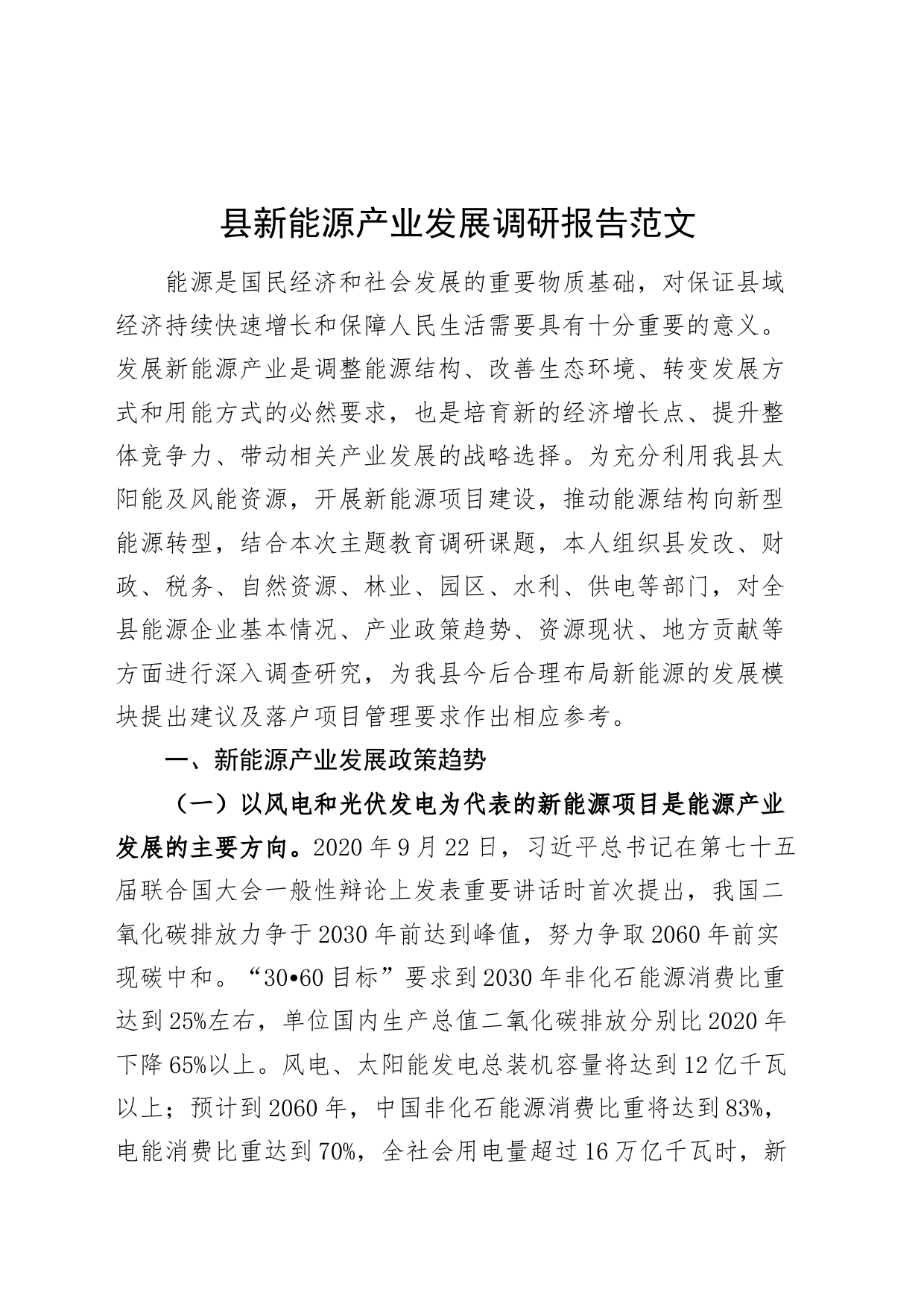 县新能源产业发展调研报告20240417_第1页