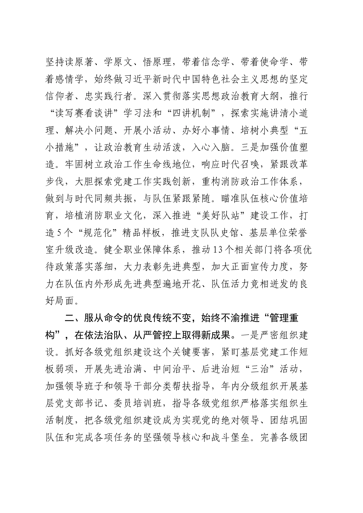 消防救援队伍工作总结5300字_第2页