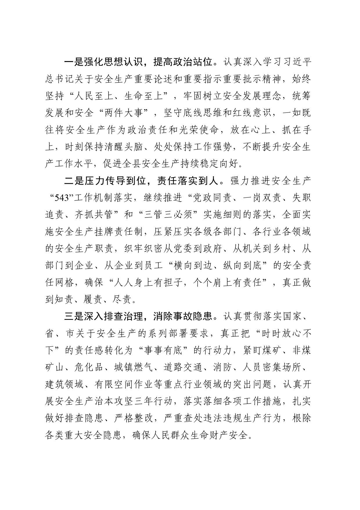 202403XX县安全生产表态发言_第2页
