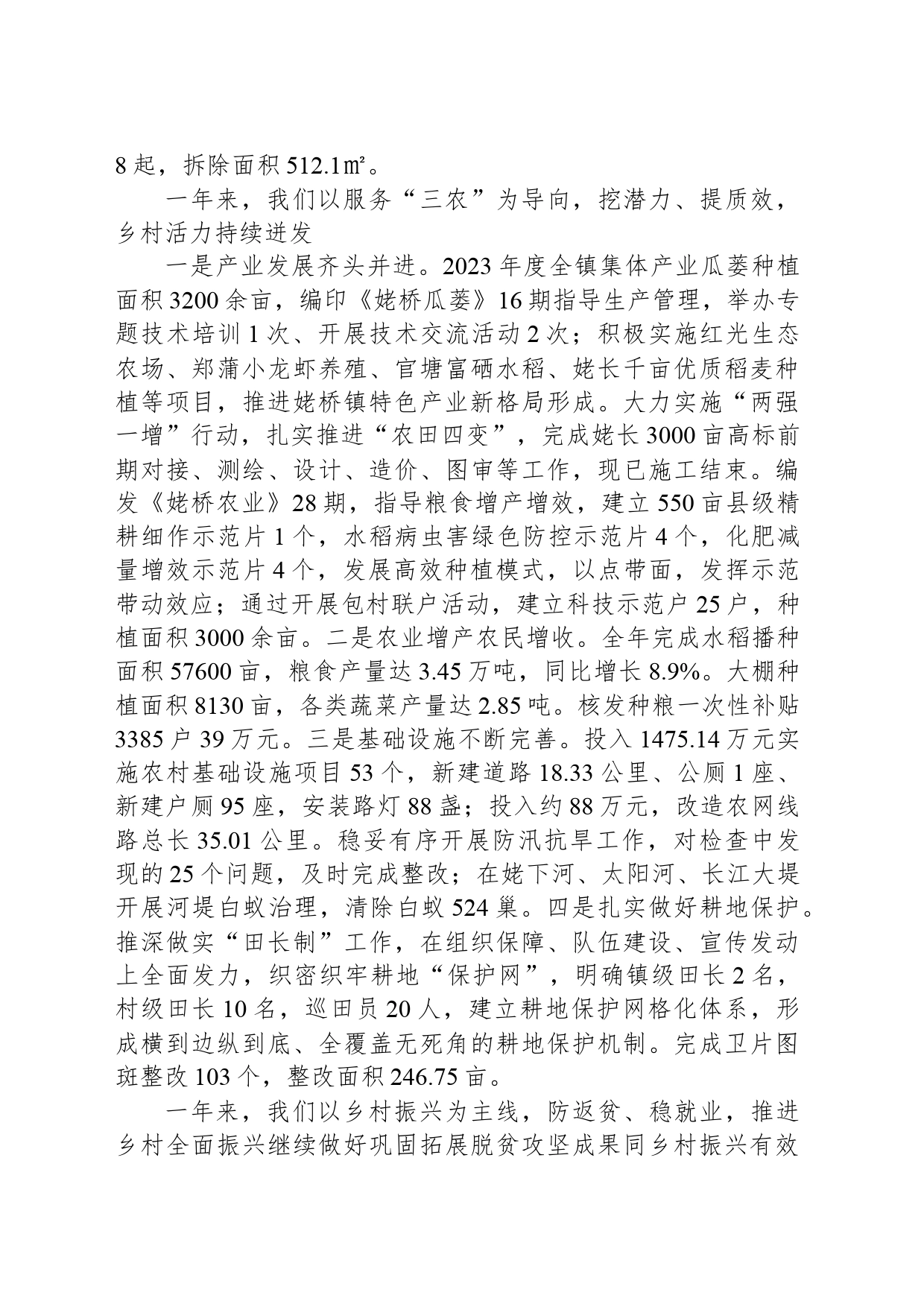 2024年姥桥镇政府工作报告（20240330)_第2页