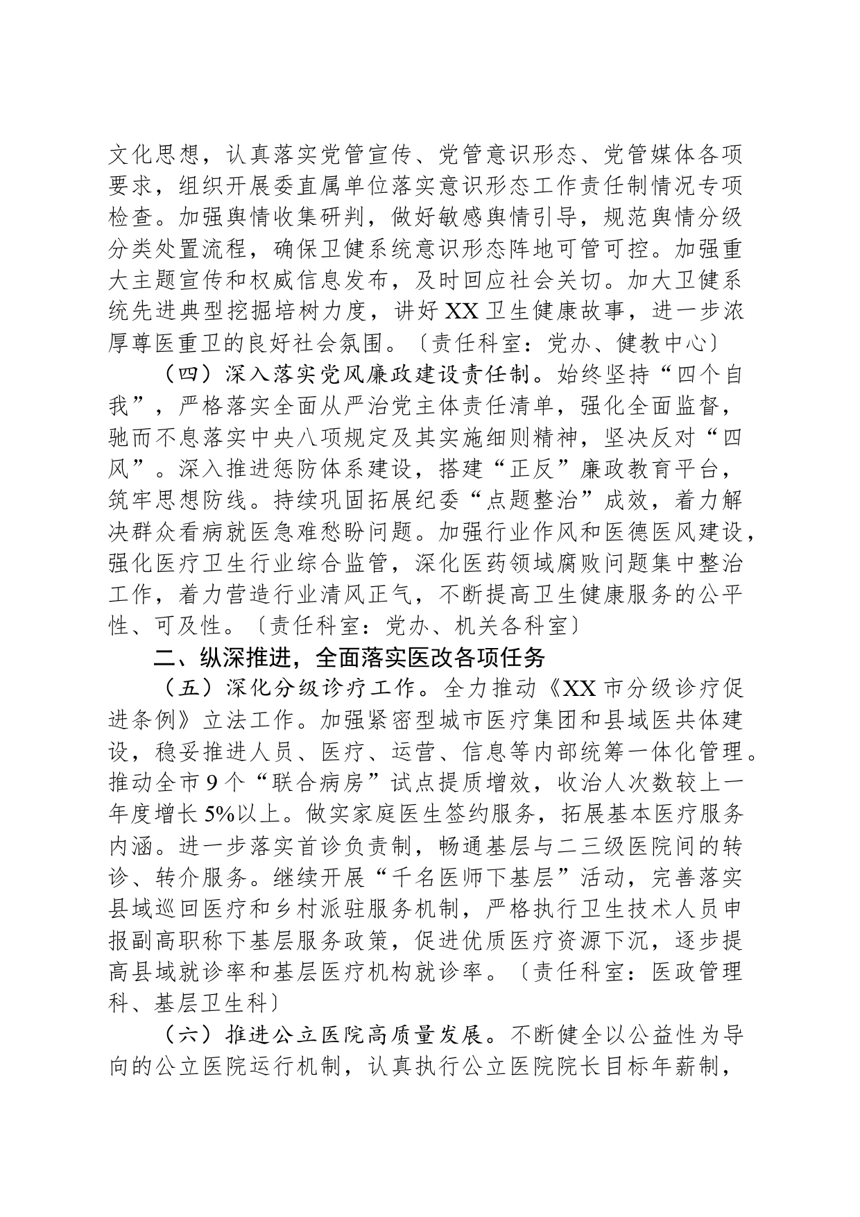 2024年XX市卫生健康工作要点_第2页