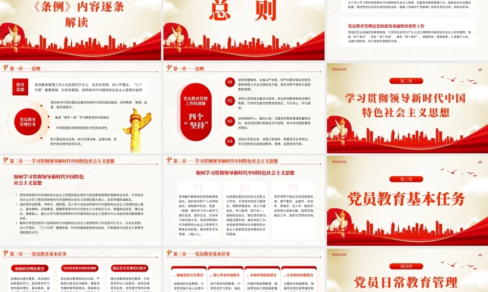 党员教育管理工作条例党课PPT（20240515）