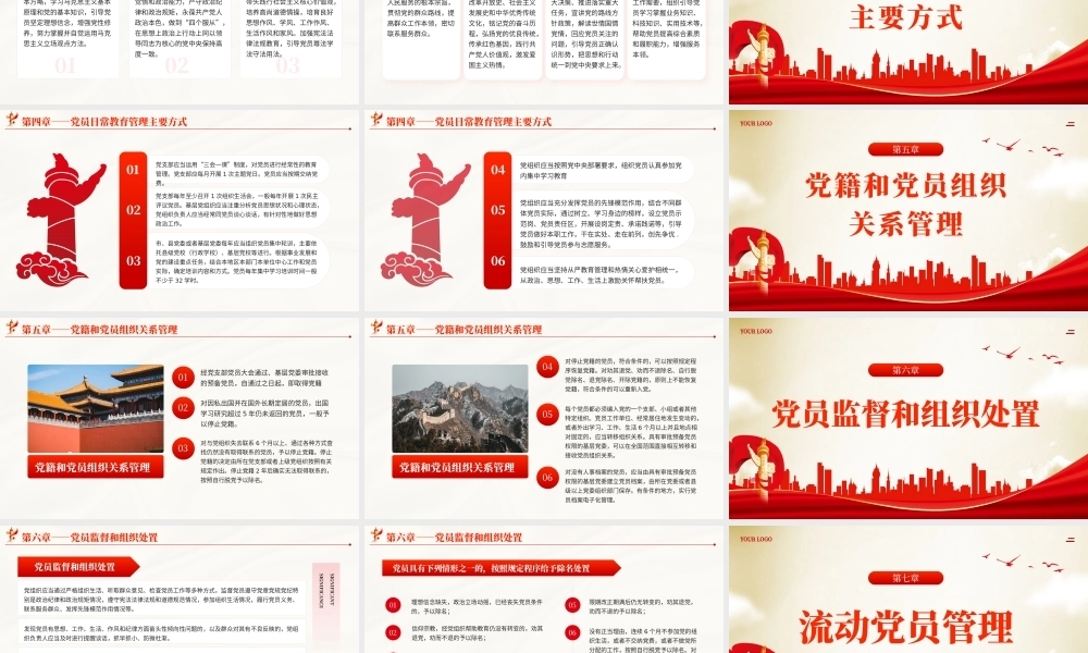 党员教育管理工作条例党课PPT（20240515）