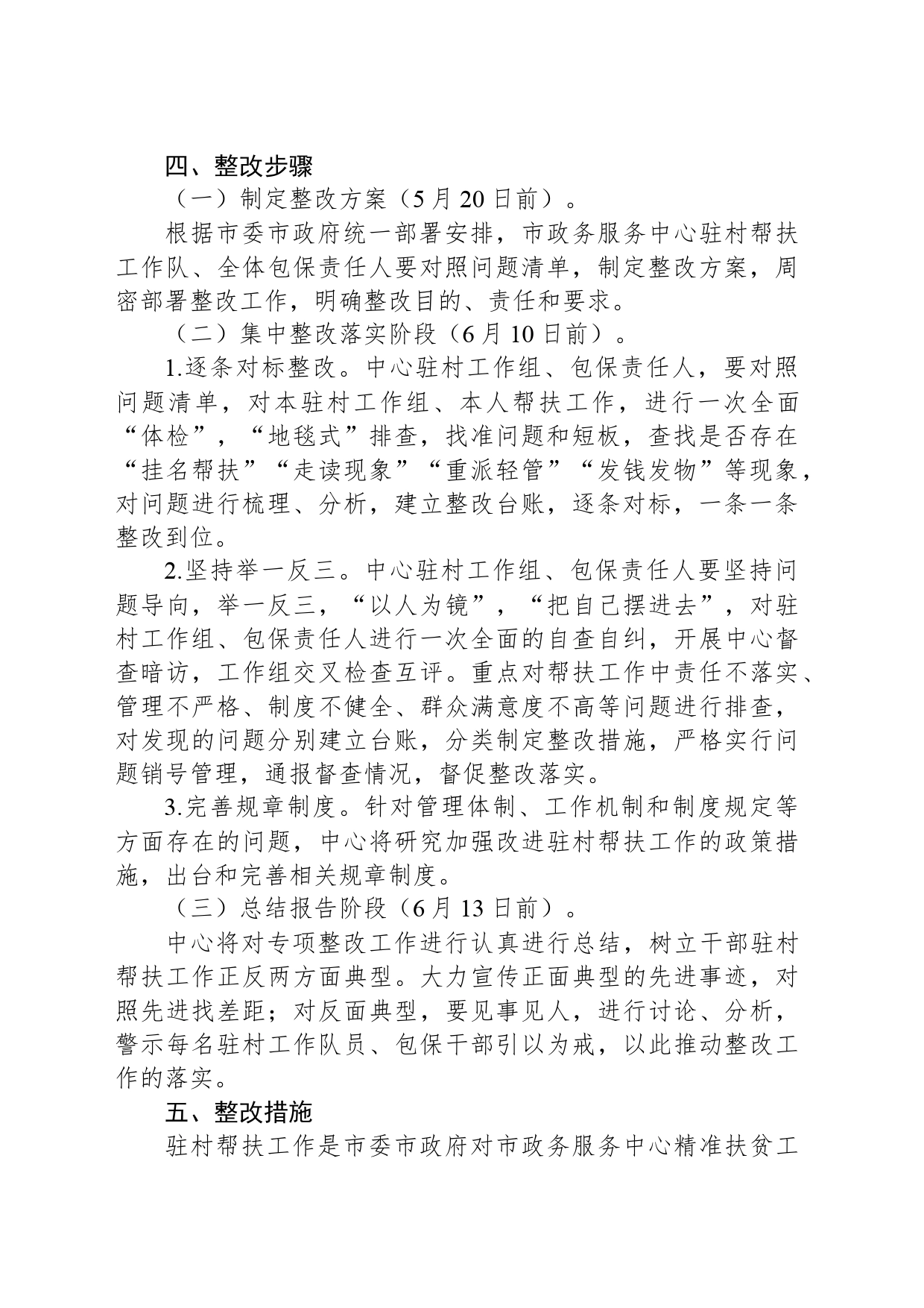 市政务服务中心驻村帮扶问题专项整改实施方案_第2页
