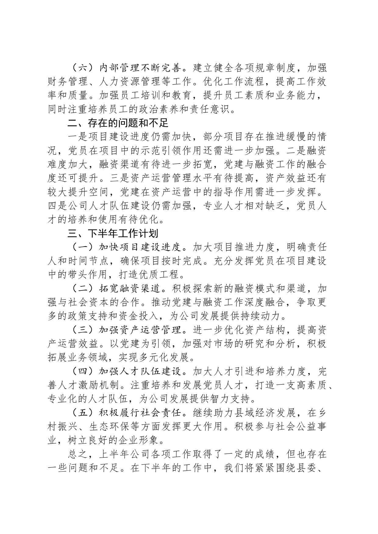 2024年公司上半年工作总结_第2页
