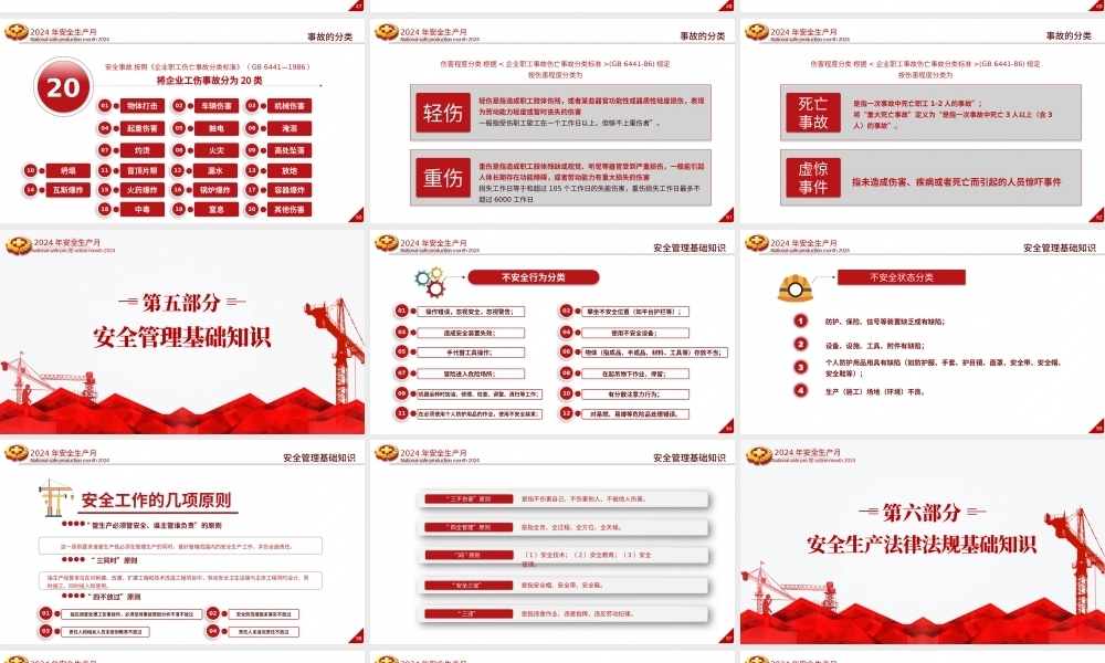 安全生产月基础知识专题讲座培训ppt（幻灯片69张）