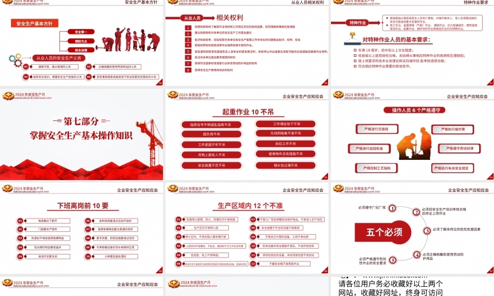 安全生产月基础知识专题讲座培训ppt（幻灯片69张）