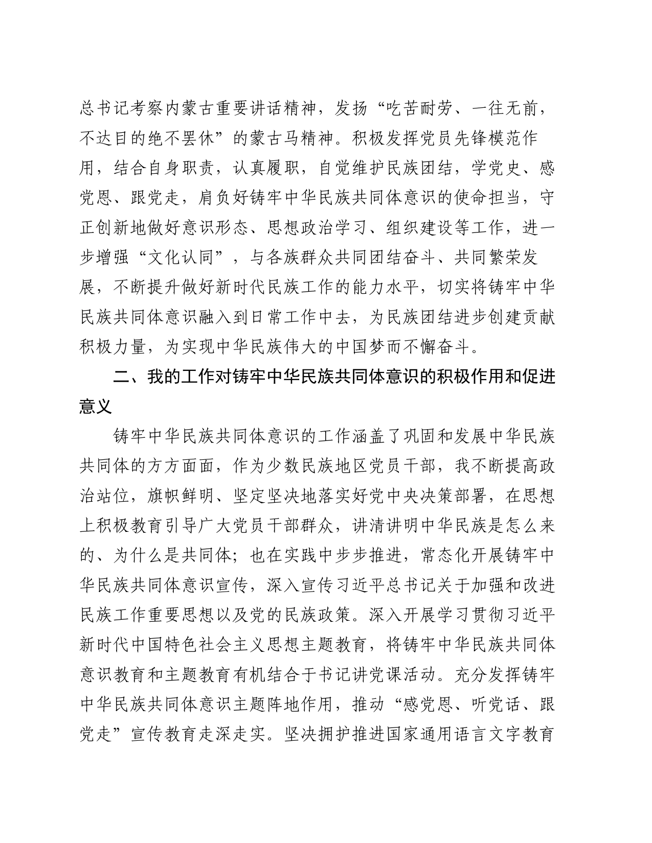 铸牢中华民族共同体意识研讨材料_第2页