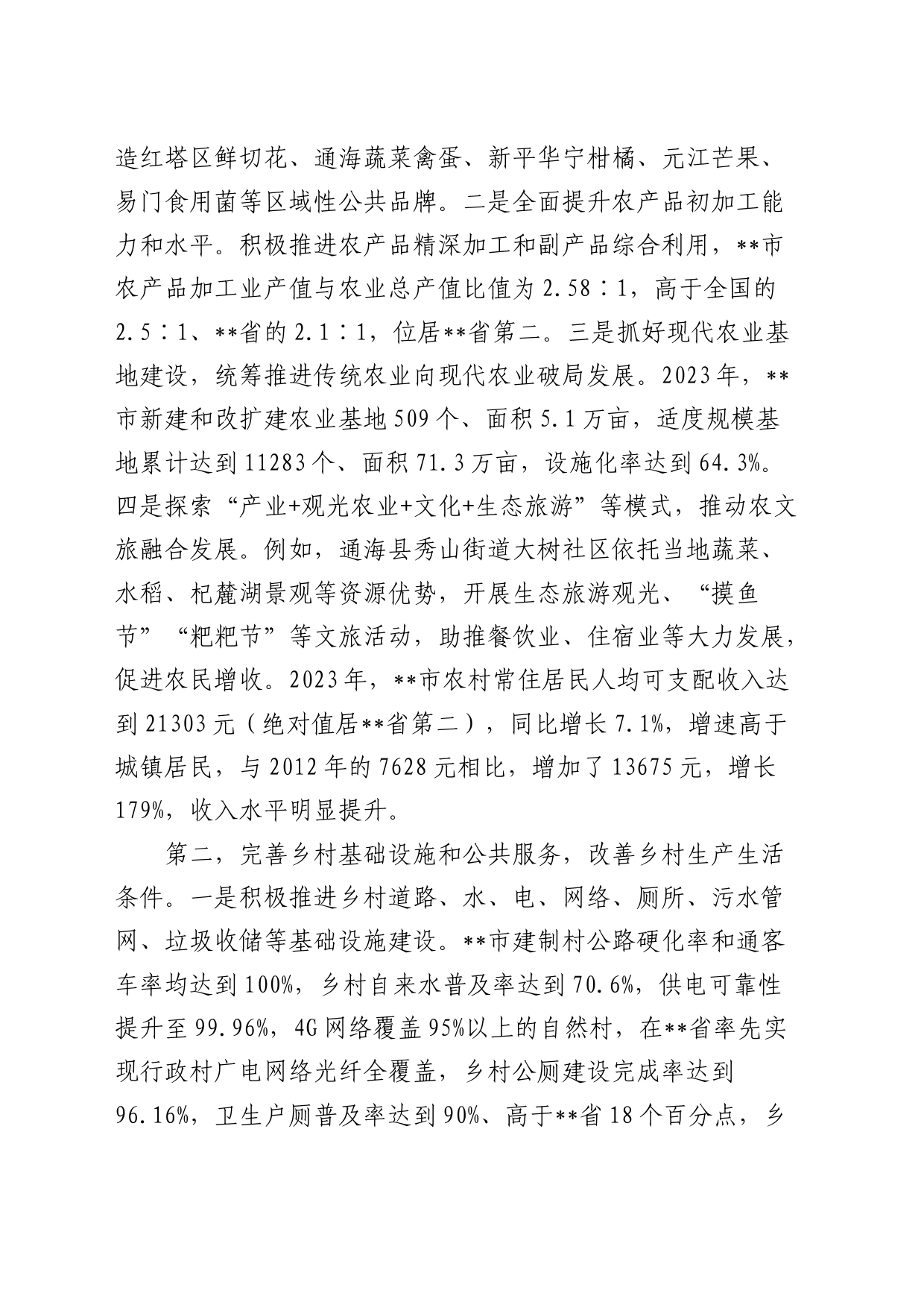 某市推进宜居宜业和美乡村建设的调研报告_第2页