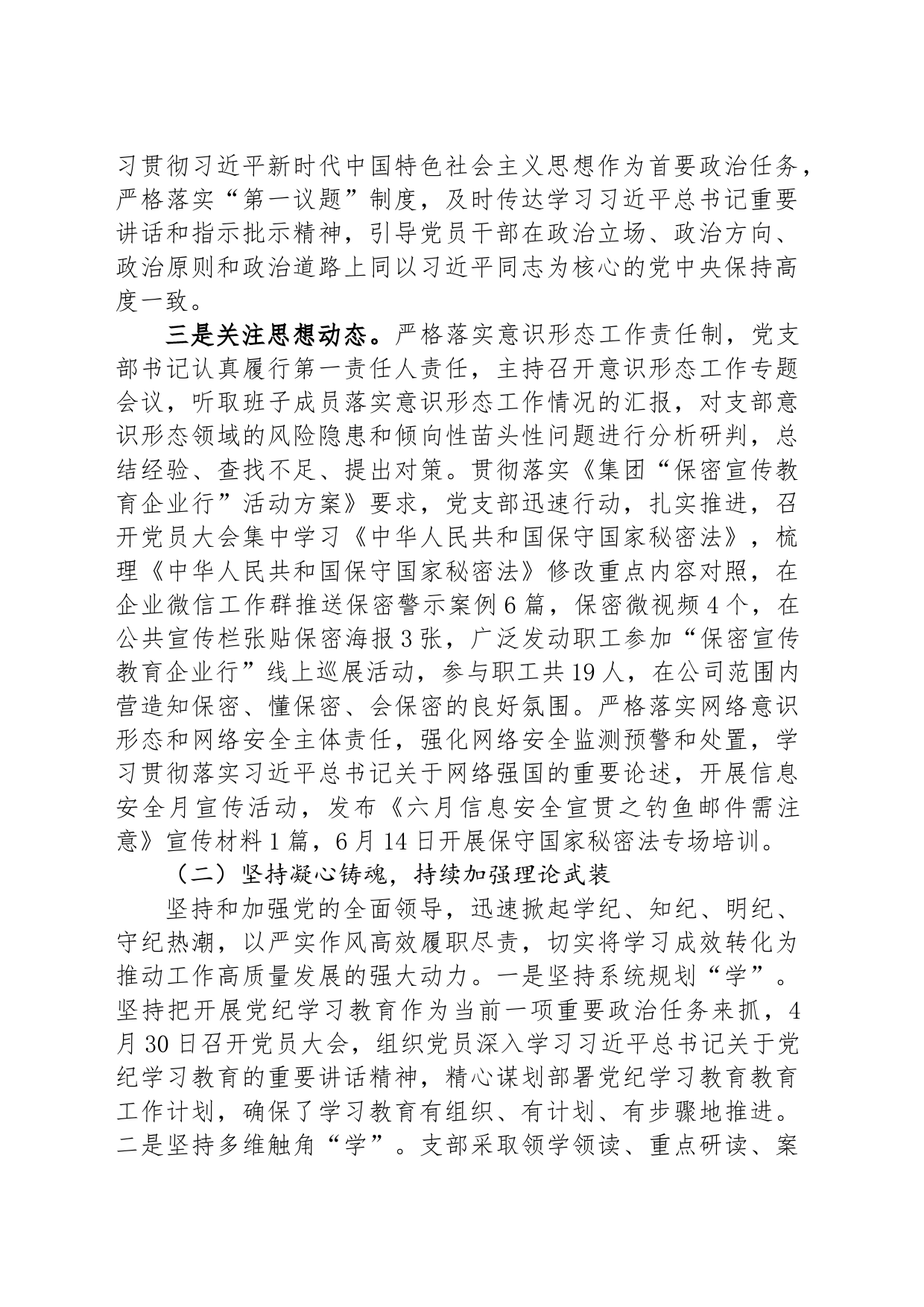 公司党支部2024年上半年党建工作总结-2_第2页