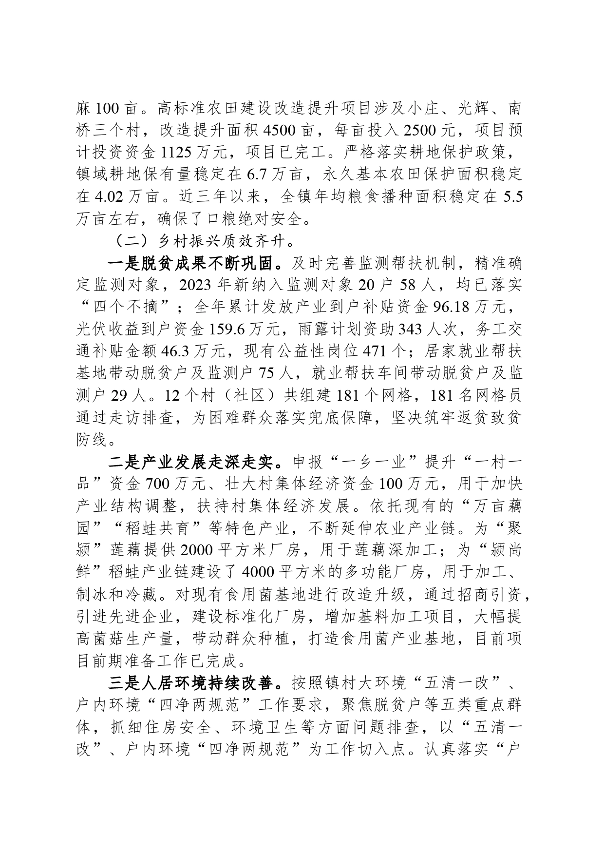 2024年夏桥镇政府工作报告_第2页