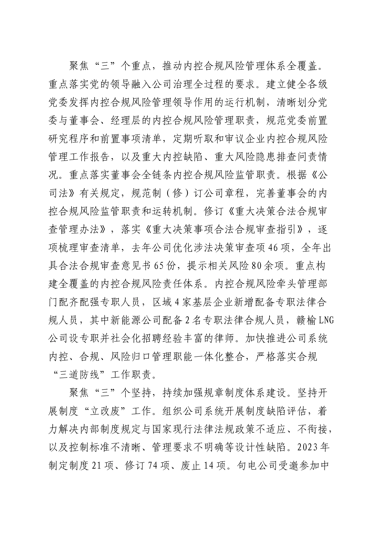 在国资国企合规工作任务落实推进会上的汇报发言（公司）_第2页