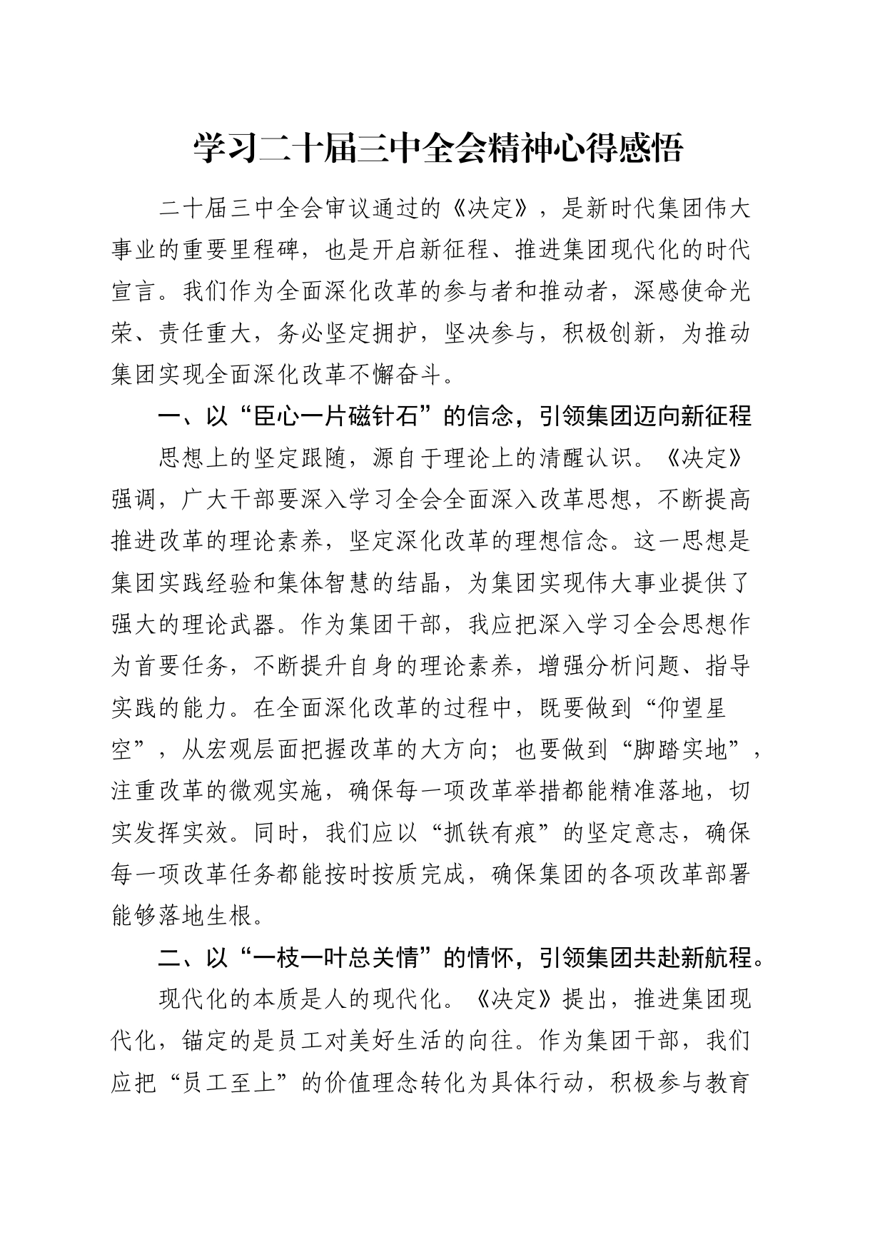 学习二十届三中全会精神心得感悟2_第1页